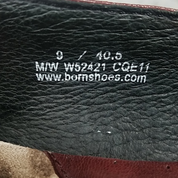 Born Red Leather Bow Ballet Flats 9 - Picture 7 of 7